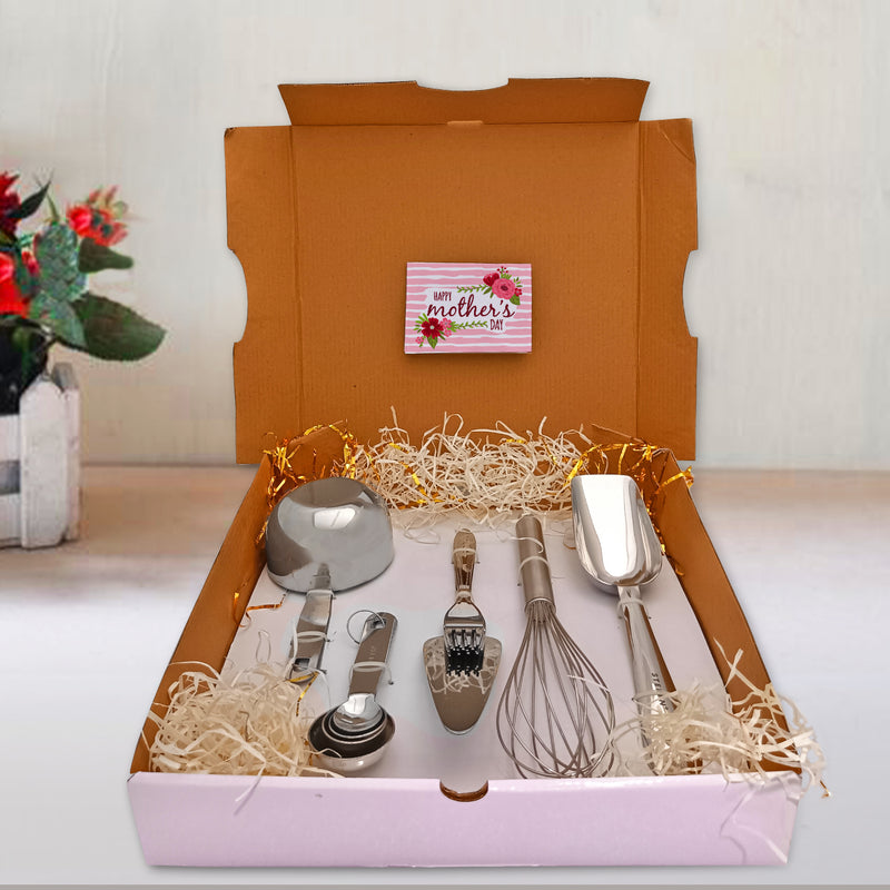 Set of 11 Piece Baking & Serving Combo Set with Mother's Day Wishing Card for Mother's Day/Gift