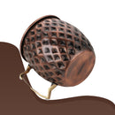 Stainless Steel Moscow Mule Beer Mug - Diamond Design, Antique Copper