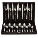 Cyra - Stainless Steel Mirror Finish Smooth Edge with Portable Gift Box - 24 Pcs Set