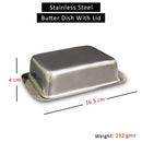 Stainless Steel - Classic Butter Dish with Lid, Covered Butter Holder