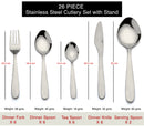Adron - 26 Piece Stainless Steel Cutlery Set With Stand