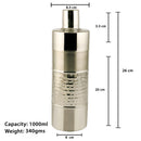 Stainless Steel Cocktail Shaker with Strainer - Tall Hammered, 500 ml