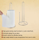 Stainless Steel Paper Towel Holder (Knob Design) - Set of 2