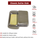 Stainless Steel - Classic Butter Dish with Lid, Covered Butter Holder