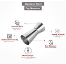 Stainless Steel Jigger/Peg Measurer - 30/60 ml