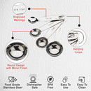 Stainless Steel - Measuring Cup & Spoon Set - Round