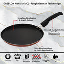 GREBLON Non Stick Dosa Tawa (Gas Stove Compatible Only) - Copper, 25cm