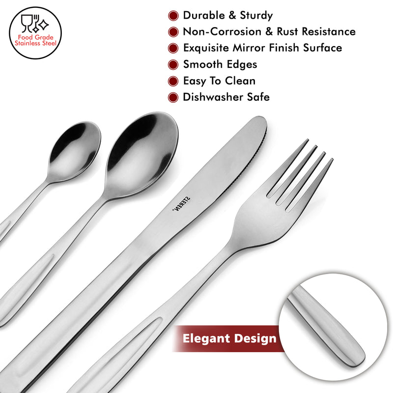 Classic - Stainless Steel Premium Cutlery 24 Piece Set