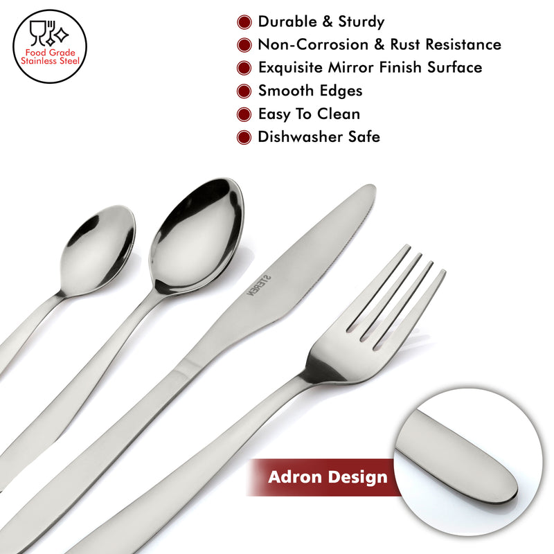 Adron - Stainless Steel Premium Cutlery 24 Piece Set
