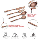 Ridge - Copper (PVD Coated) Premium Stainless Steel Cutlery - Matt, 24 Pcs Set