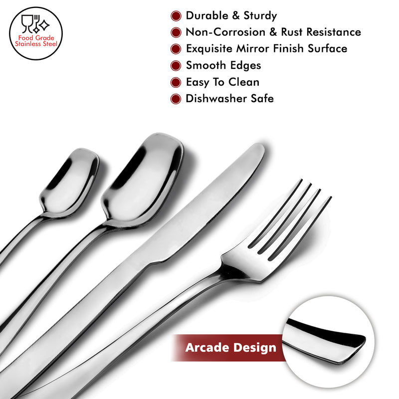 Arcade - 24 Piece Stainless Steel Cutlery Set