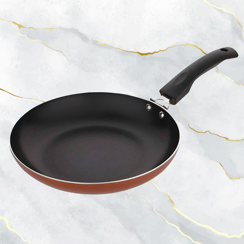 GREBLON Non Stick Frying Pan (Gas Stove Compatible Only) - Copper, 24cm