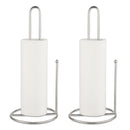 Stainless Steel Paper Towel Holder (Knob Design) - Set of 2