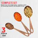 Stainless Steel Measuring Cup, Oval - Rosegold Matt Finish, Set of 3