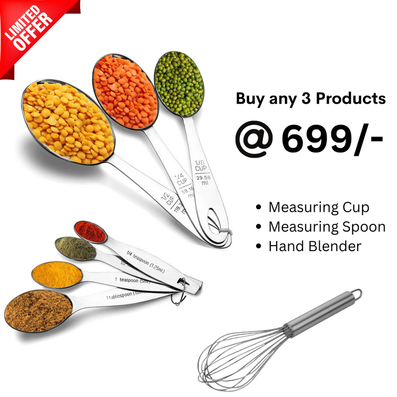 Stainless Steel - Measuring Cup, Measuring Spoon and Hand Blender just @699
