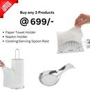 Stainless Steel - Paper Towel Holder, Napkin Holder, Serving/Cooking - Spoon just @699