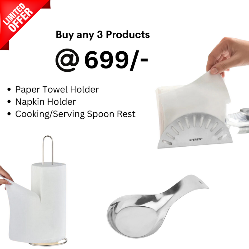 Stainless Steel - Paper Towel Holder, Napkin Holder, Serving/Cooking - Spoon just @699