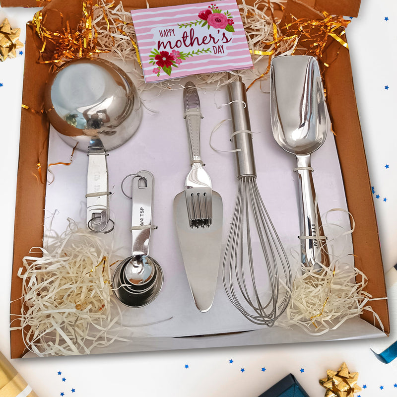 Set of 11 Piece Baking & Serving Combo Set with Mother's Day Wishing Card for Mother's Day/Gift