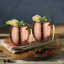 Stainless Steel Moscow Mule Beer Mug - Hammered Design, Copper