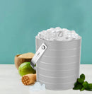 Stainless Steel Double Wall Ice Bucket with Tong - Ring Design