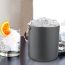 Stainless Steel - Double Wall Ice Bucket with Tong - Gun Metal & Copper