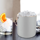 Stainless Steel - Double Wall Ice Bucket with Tong - Off White & Copper