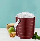 Stainless Steel Double Wall Ice Bucket with Tong - Ring Design