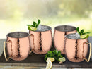 Stainless Steel Moscow Mule Beer Mug - Hammered Design, Copper