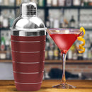 Stainless Steel Cocktail Shaker with Strainer - Ring Design, 500 ml