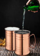 Stainless Steel Beer Mug with Handle - Copper