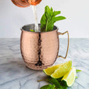 Stainless Steel Moscow Mule Beer Mug - Hammered Design, Copper