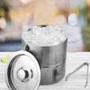 Stainless Steel - Double Wall Ice Bucket with Tong - Half Hammered