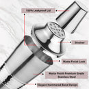 Stainless Steel Cocktail Shaker with Strainer - Hammered Band, 500 ml