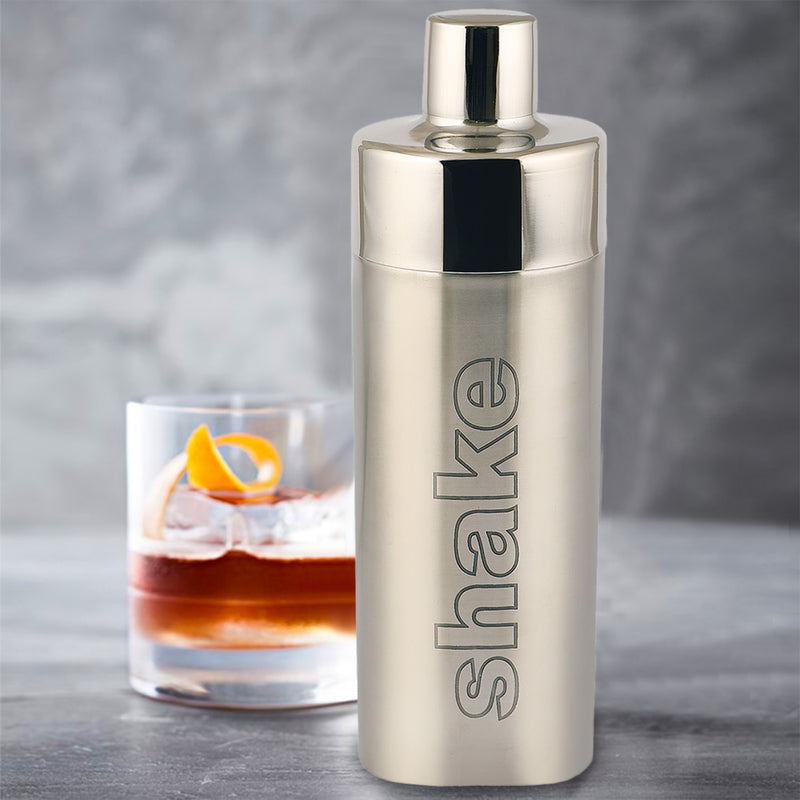 Stainless Steel Cocktail Shaker with Strainer - Shake A Drink, 500 ml