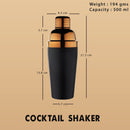 Stainless Steel - Cocktail Shaker Copper Lid (PVD Coated) - 500 ml