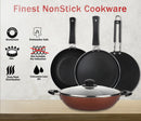 GREBLON Non Stick Cookware - Set of 5 Piece (Gas Stove Compatible Only) - Copper (Free Tadka Pan)