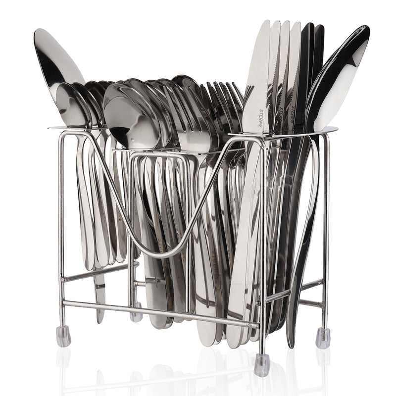 Adron - 26 Piece Stainless Steel Cutlery Set With Stand